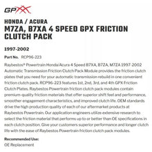 Load image into Gallery viewer, HONDA/ACURA Transmission Friction Clutch Kit 1997-2002 Raybestos GPX RCP96-2231