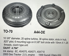 Load image into Gallery viewer,  HOT! TO-70 Torque Converter 2000 Geo Tracker 1999 Suzuki Vitara 4x4 A44DE2
