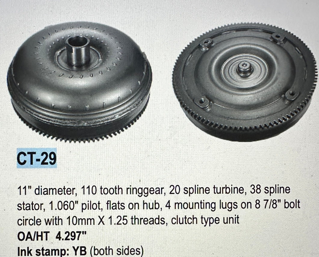 Torque Converter CT-29 F4A42 W4A42 Fits 03-06 Outlander 2.4L YB ID ✅ USA